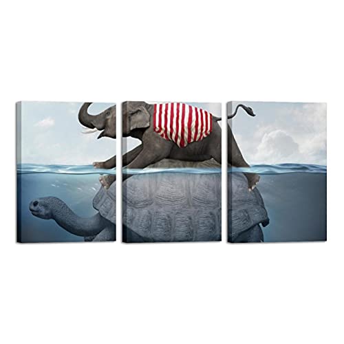 Impressions Sur Toile Mur Art Tortue Photos Peintures Encadrées Salon Multi-Taille