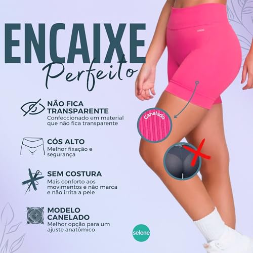 Conjunto Fitness Sem Costura Selene Short e Top Academia Feminino Adulto | Pink | M
