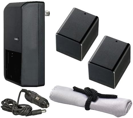 High Capacity 'Intelligent' Batteries (2 Units) Compatible With Canon VIXIA HF R800 + AC/DC Travel Charger