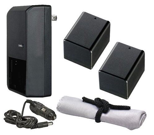 High Capacity 'Intelligent' Batteries (2 Units) Compatible With Canon VIXIA HF R600 + AC/DC Travel Charger