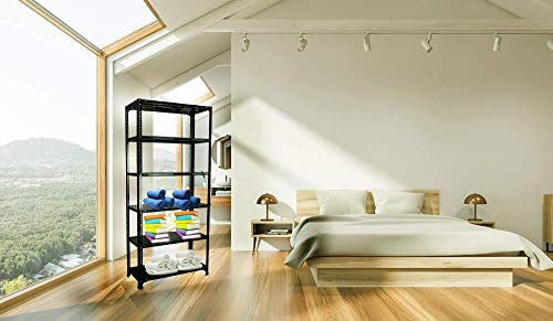 Image of SPACIOUS Multipurpose Slotted Angle Cast Iron, Adjustable Shelf Unit Garage Shelves Boltless Rack for Storage Display Storage Rack (Dimension 12 inchX36 inchX72 inch, Grey) (Grey, 6)