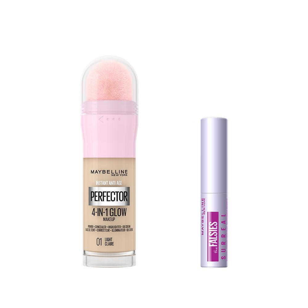 Maybelline New York Instant Perfector Glow 4 Etki 1 Arada Fondöten & Mini Tattoo Liner Gel Pencil Makyaj Seti