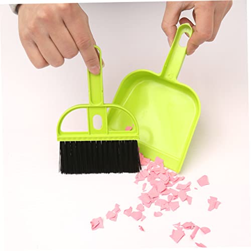 HAMPPLIES Mini Besen und Kehrschaufel Set für Käfigen und Kleinen Räumen Wiederverwendbar zu Spülen für Tierhalter Grün – Bild 7