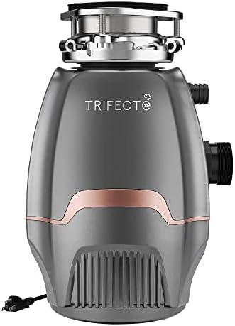 Trifecte Pro 3/4 HP Garbage Disposals with Sound Reduction,Food Waste Coutinuous Feed Garbage Disposal with Power Cord, Dishwasher Hook Up