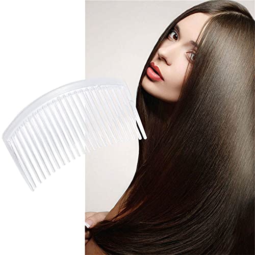 5Pcs Plastic Hair Side Combs French Hair Comb 23 Teeth Plastic Hair Accessories Veil Slide Bun Holder Decorative Hair Combs For Women(Black) #TOP2