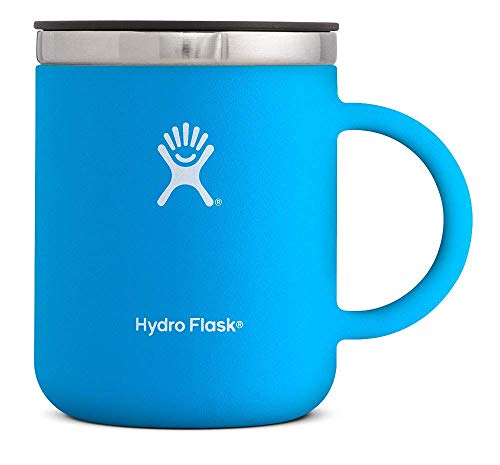 HYDRO FLASK - Kaffeebecher To Go 354ml (6 oz) - Vakuumisolierter Thermobecher aus Edelstahl - Isolierbecher mit Griff & Steckdeckel - Travel Mug - Spülmaschinenfester Thermosbecher - Pacific