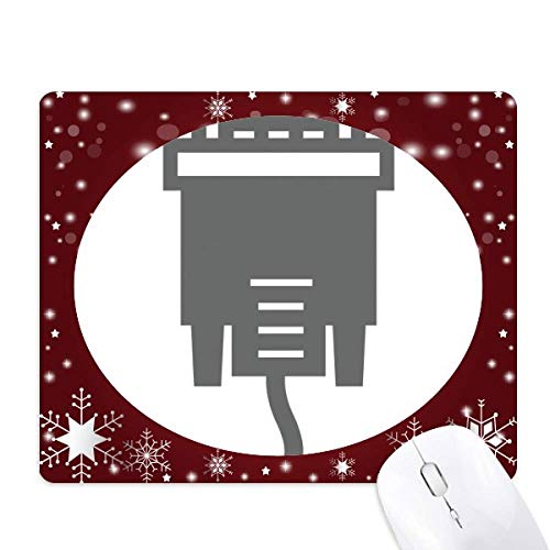 Câble noir tapis de souris hiver flocon de neige avec passe-câble de bureau