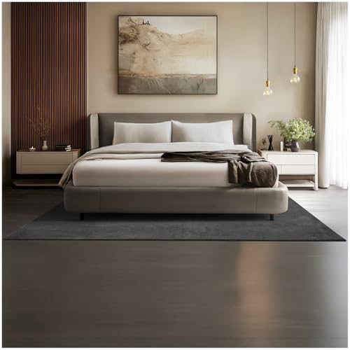 TecTake® Alfombra Salon Moderna, Alfombra Pelo Corto, Antideslizante, Ideal para Decoracion Salon y Dormitorio, Alfombra Habitación, Fácil de Cuidar, Alfombras Pasillo - 160 x 230 cm Antracita