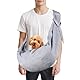 Cooja Hundetragetasche mit Verstellbare Schultergurt Transporttasche Umhängetasche Hund für Haustiere Hund Katze, Tragetasche Hund Freihändig für Spazierengehen Outdoor Reisen (Grau)