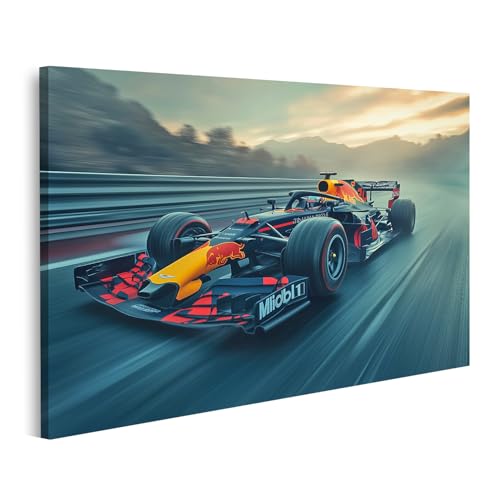 Voiture de course au coucher du soleil deco murale bureau