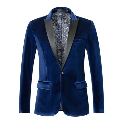 Blazer Coton Homme Coupe Slim Léger et Veste de Costume Soirée