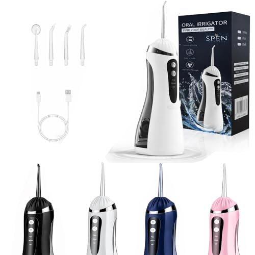 Image of Oral Irrigator Water Flosser | 3 Modes, 4 Jets and 200ml Water Tank Capacity | Rechargeable and IPX7 Waterproof Cordless Design for Teeth Cleaning(Multicolor)