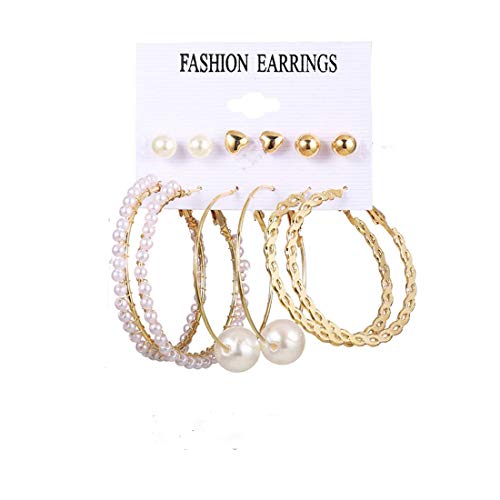 Gold-Toned Plated Earrings Combo Set