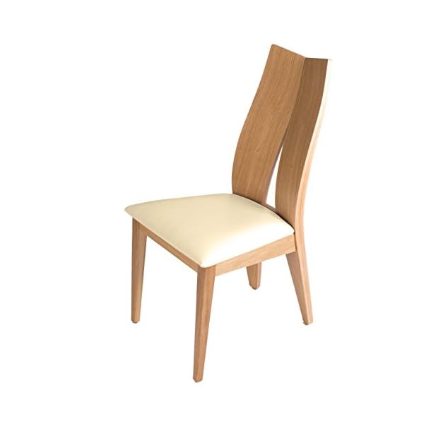 treesure Esszimmerstuhl M, Eiche Massivholz, Bezug Kunstleder, Küchenstuhl, Lounge Stuhl, Designerstuhl – Bild 5