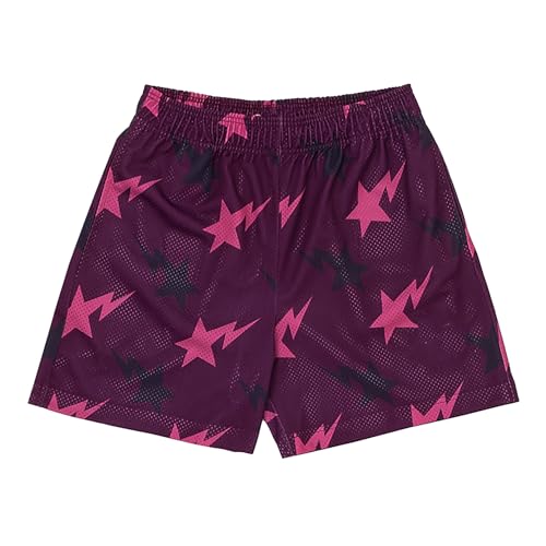 BOOMLEMON Mens Mesh Graphic Print Shorts Casual Workout Cool Shorts Gym Basketball Running Short...