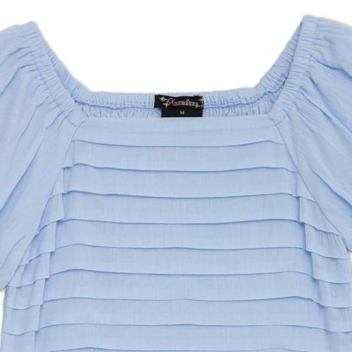 Image of Speechless Girls' Puff Sleeve Pleated Top and Skater Mini Skirt Set