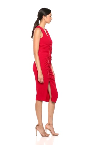 Amazon.com: Dress the Population Women's Ivy Exposed Zipper Plunging MIDI  Sheath Dress Dress, Rouge, XL : Clothing, Shoes & Jewelry