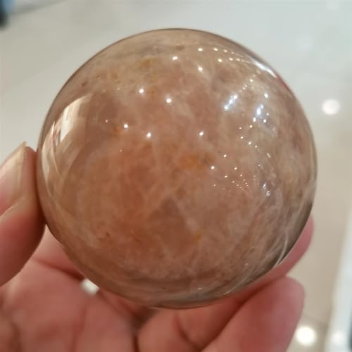 Boule de cristal pierre de lune orange décoration unique