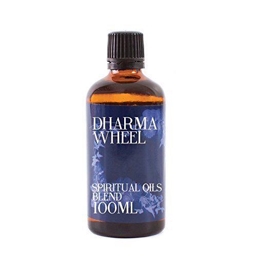 Mystix London | Dharma Wheel | Spiritual Pure & Natural Essential Oil Blend 100ml - for Diffusers, Aromatherapy & Massage Blends | Perfect as a Gift | Vegan, GMO Free