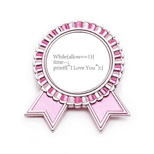 Broche rose Love You pour célébrer vos proches avec une médaille