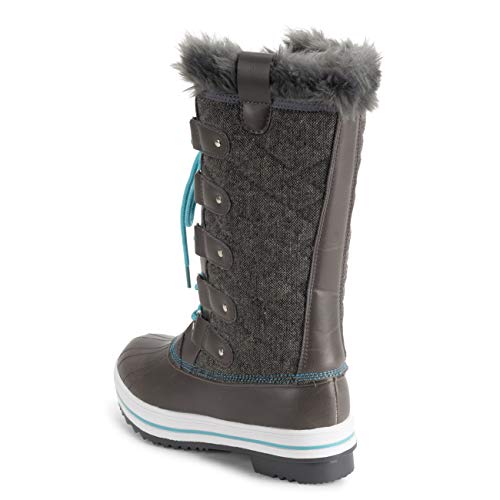 Image of POLAR Womens Snow Boot Nylon Tall Winter Fur Lined Snow Warm Waterproof Rain Boot