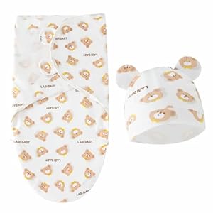 FlyWave Slaapzak voor pasgeborenen, comfortabele slaapzak voor baby’s van 0-3 maanden, creëert een comfortabele en veilige slaapomgeving voor alle seizoenen