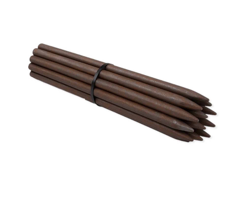 Steel Road Form Pins, 16mm x 450mm, Pack of 10, Heavy-Duty Tapered Spikes for Concrete Formwork and Edging