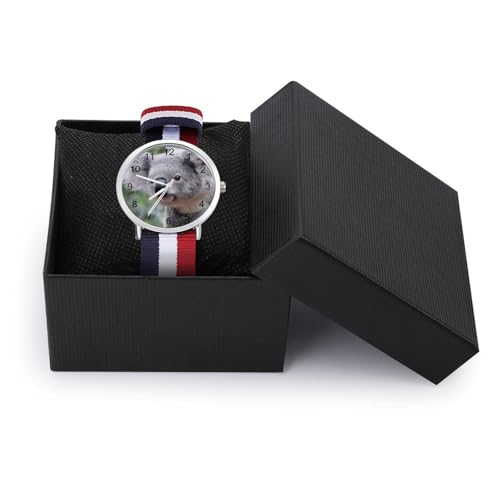 Cute Koala Bear Lightweight Wrist Watch Adjustable Nylon Band Outdoor Sport Work Wrist Watch Easy to Read Time3