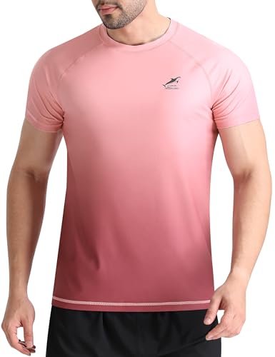 Image of Men's Swim Shirts Rash Guard UPF 50+ UV Sun Protection T-Shirt Quick Dry Fishing Beach T Shirts