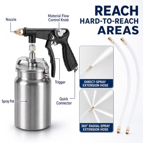 Undercoating Spray Gun Kit with 360° Cavity Wax Wand and Regulator by Generic - Used condition - Image 4