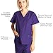 Dagacci Medical Uniform Womens and Mens Scrub Set Unisex Medical Scrub Shirt Top and Pant, Purple, Small, Short Sleeve