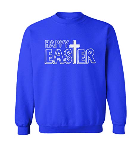 Happy Easter Cross - Religious Jesus Toddler Fleece Crewneck Sweater
