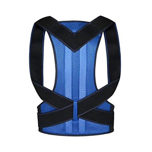 Support de clavicule contre le mal de dos avec attelle réglable bleue unisexe taille S
