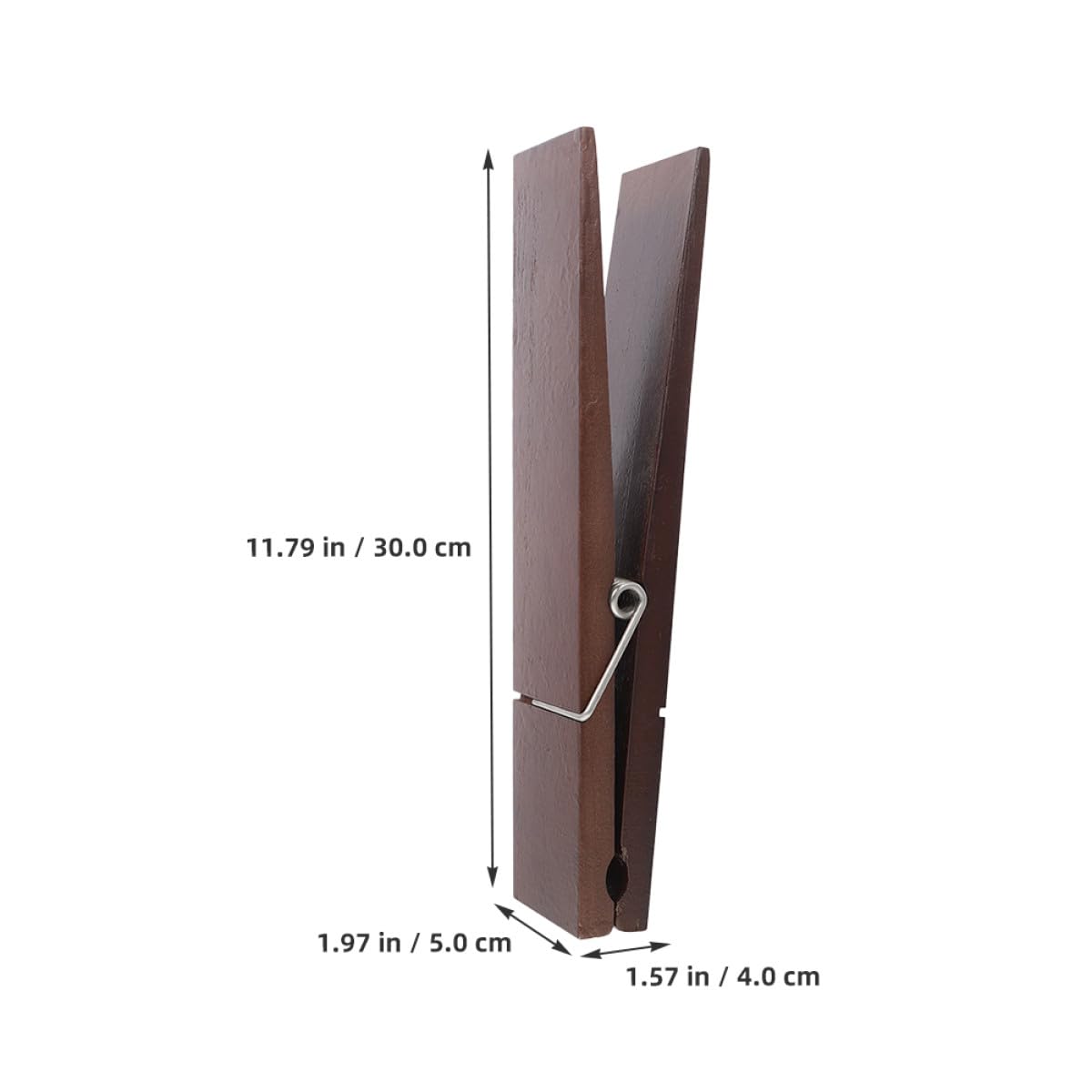 Housoutil Ganchos de Pared para Colgar Toallas de Baño 2 Piezas Pinzas de Madera Grandes 12 Pulgadas Diseño Extraíble para Uso Diario