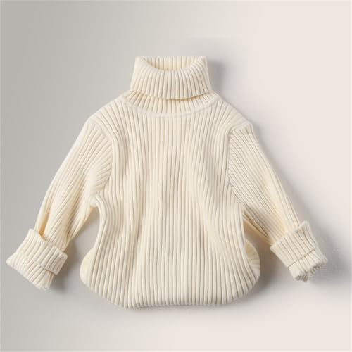 Turtleneck Ribbed Knit Pullover Sweater for Boys Girls Kids High Collar Fall Winter Solid Plain Soft Warm Tops2