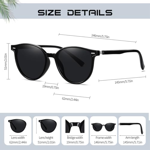 Image of Joopin Oversized Sunglasses for Women Stylish Big Rectangle Polarized UV Protection Ladies Goggles