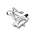 2X Calapies de Acero Cromado Plata Compatible con Pedal Shimano Bicicleta 2907