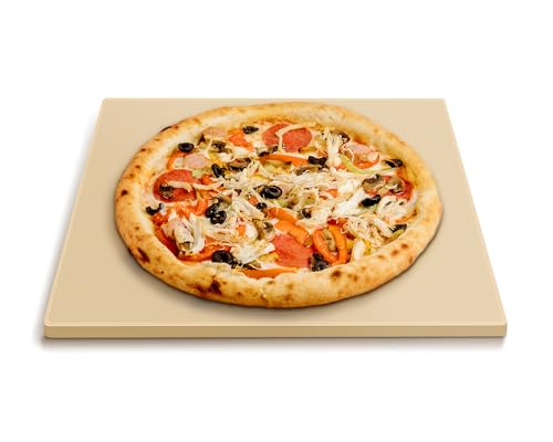 Arcedo Pizza Stone for Oven and Grill, 12 Inch Square