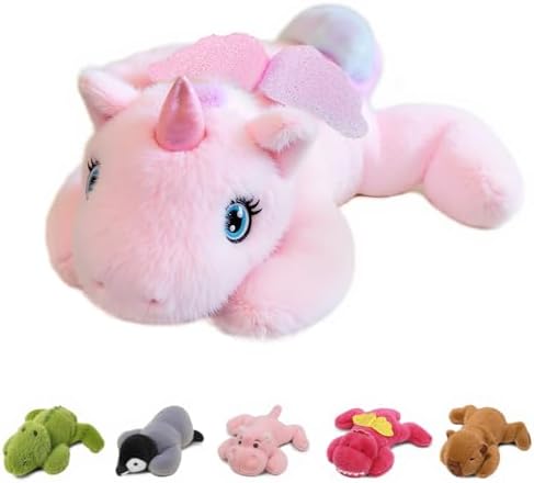 7.8in Unicorn Plush Brown Stuffed Animal Cute Unicorn Plush Toy Ultra Soft Hugging Gift for Kids Girls Boys