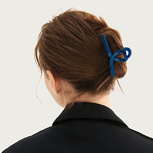 Yeepsys Large Hair Claw Clip 6 Color Hair Jaw Clamp Clips 4.3 Inch Nonslip Hair Claw Strong Hold Matte Butterfly Banana Barrette Hair Styling Accessories For Women Girls Thin Thick Fine Hair #TOP5