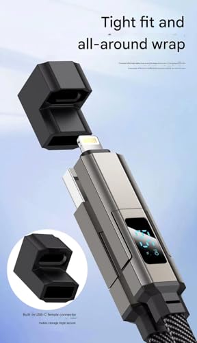 Image of WISTAR Portable Keychain Data Cable with Intelligent Digital Display Supporting Super Fast Charging Four-in-One