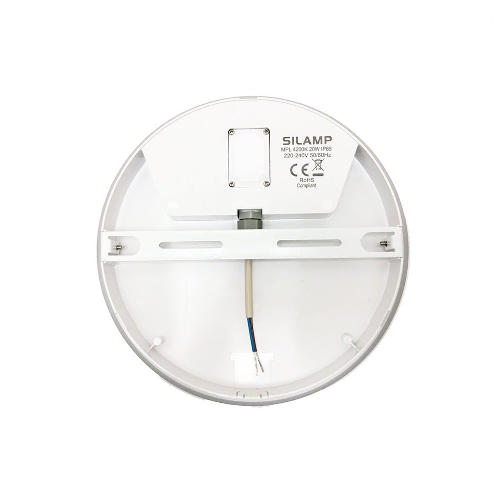 SILAMP Applique LED Murale 20W Blanche Hublot Ronde IP65 - Pack de 5 - Blanc Neutre 4000K - 5500K