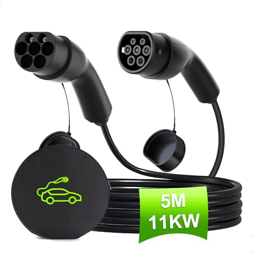 Aiskooc câble de Recharge EV avec Sac de Rangement, câble d'extension de EV Chargeur Type 2 vers...