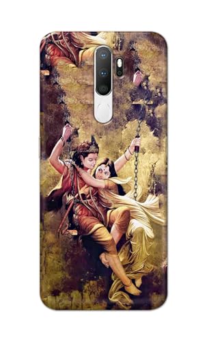 Image of Printed Hard Back Cover for Oppo A5 2020 Back Cover (Radha Krishna Love -J1) -190724(EA)