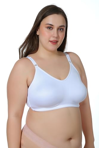 Image of MAROON Cotton Satin Blend Seamless Non Padded Non-Wired Full Coverage Women Minimizer Bra
