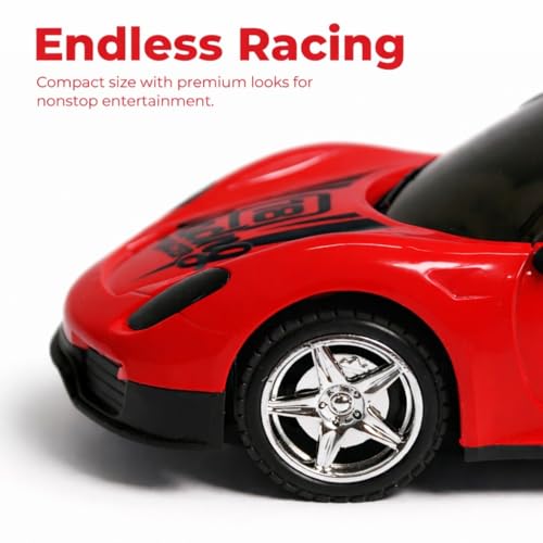 Image of Remote Control Car, Red and Black, Sports Supercar RC Toy with Wireless Controller, for Kids (Red)