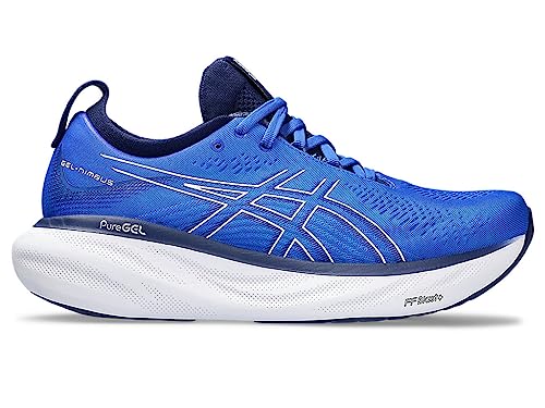 ASICS Men's Gel-Nimbus 25 Running Shoes, 8.5, Illusion Blue/Pure Silver