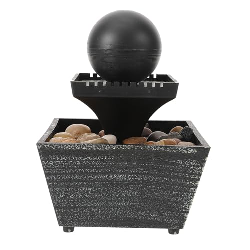 QUMIIRITY Fontana Da Tavolo Zen Piccola Senza Batteria Decorazione Interni Con Flusso d Acqua Ornamento Per Casa Ufficio e Sala Da Tè Design Cinese Tradizionale