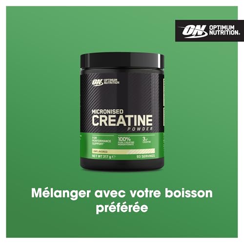 Optimum Nutrition Créatine Micronisée en Poudre, Sans Arôme, 317g, 93 Doses – Image 6