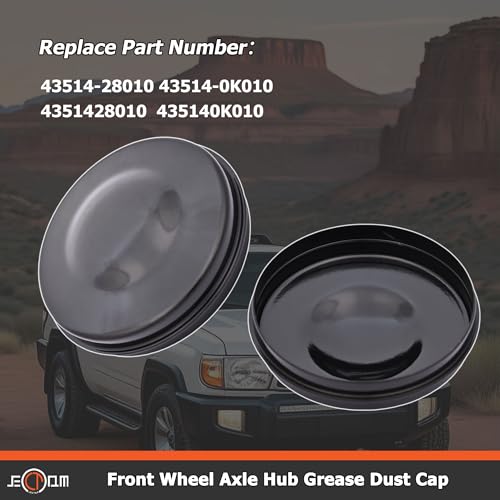 Image of Front Axle Hub Grease Cap 43514-28010 43514-0K010 Compatible with Toyota 4Runner FJ Cruiser Previa Sequoia Tacoma Tundra GX460 GX470 Dust Cap